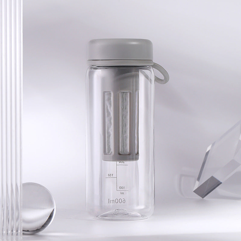 Portable Fitness Water Bottle with Tea Partition Space