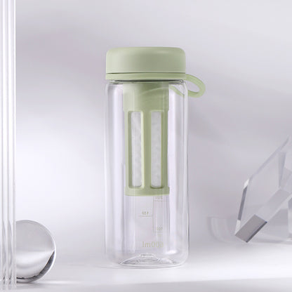 Portable Fitness Water Bottle with Tea Partition Space