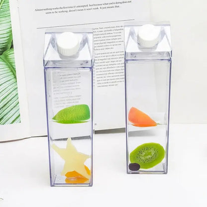 Creative Transparent Plastic Milk Cups and Water Bottles