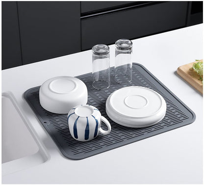 Large Non-Slip Gray Silicone Insulation Mat for Dining