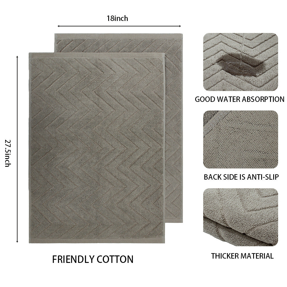 Non-Slip Cotton Bath Mat for Hotels and Homes