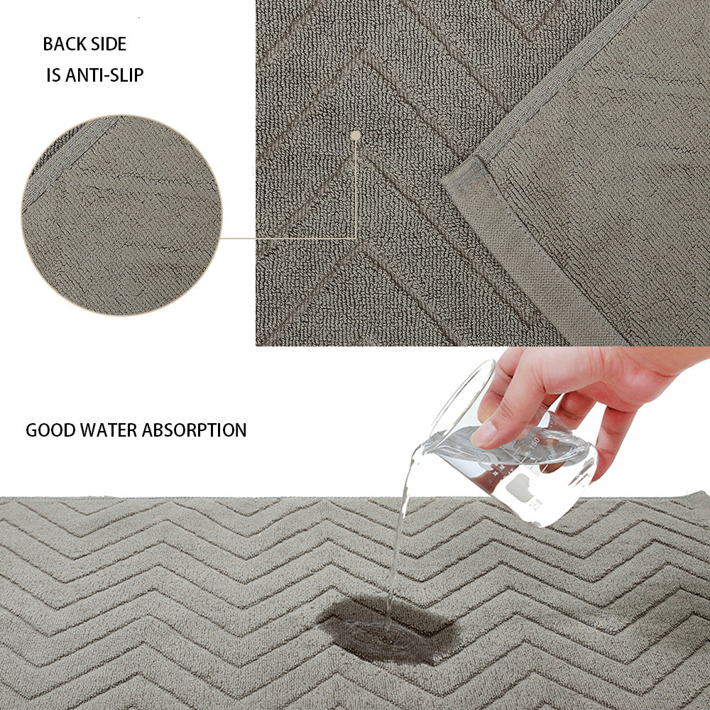Non-Slip Cotton Bath Mat for Hotels and Homes