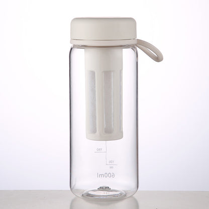 Portable Fitness Water Bottle with Tea Partition Space