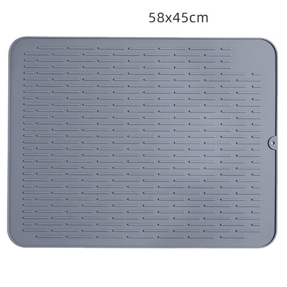 Large Non-Slip Gray Silicone Insulation Mat for Dining